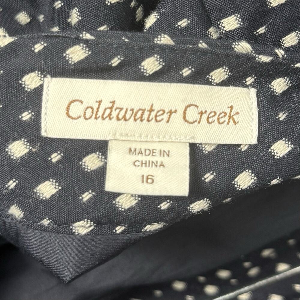 Coldwater Creek Skirt - Navy & White Polka dot, Lined Size 16, Business, Work - Picture 4 of 4